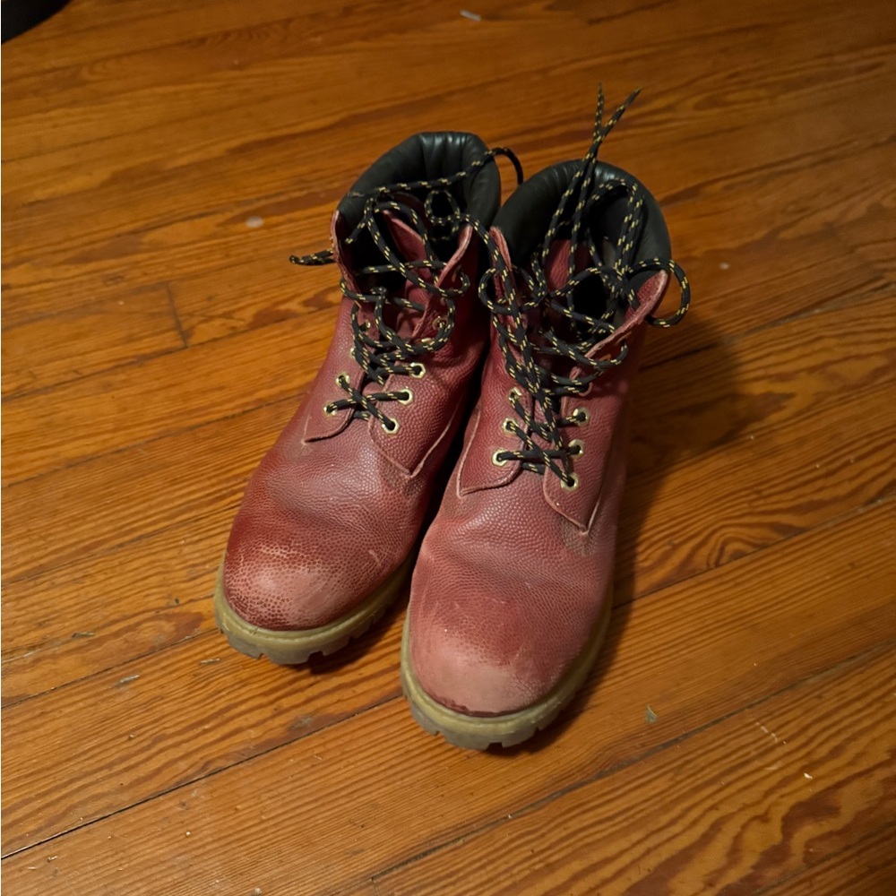 Maroon Timberland Boots